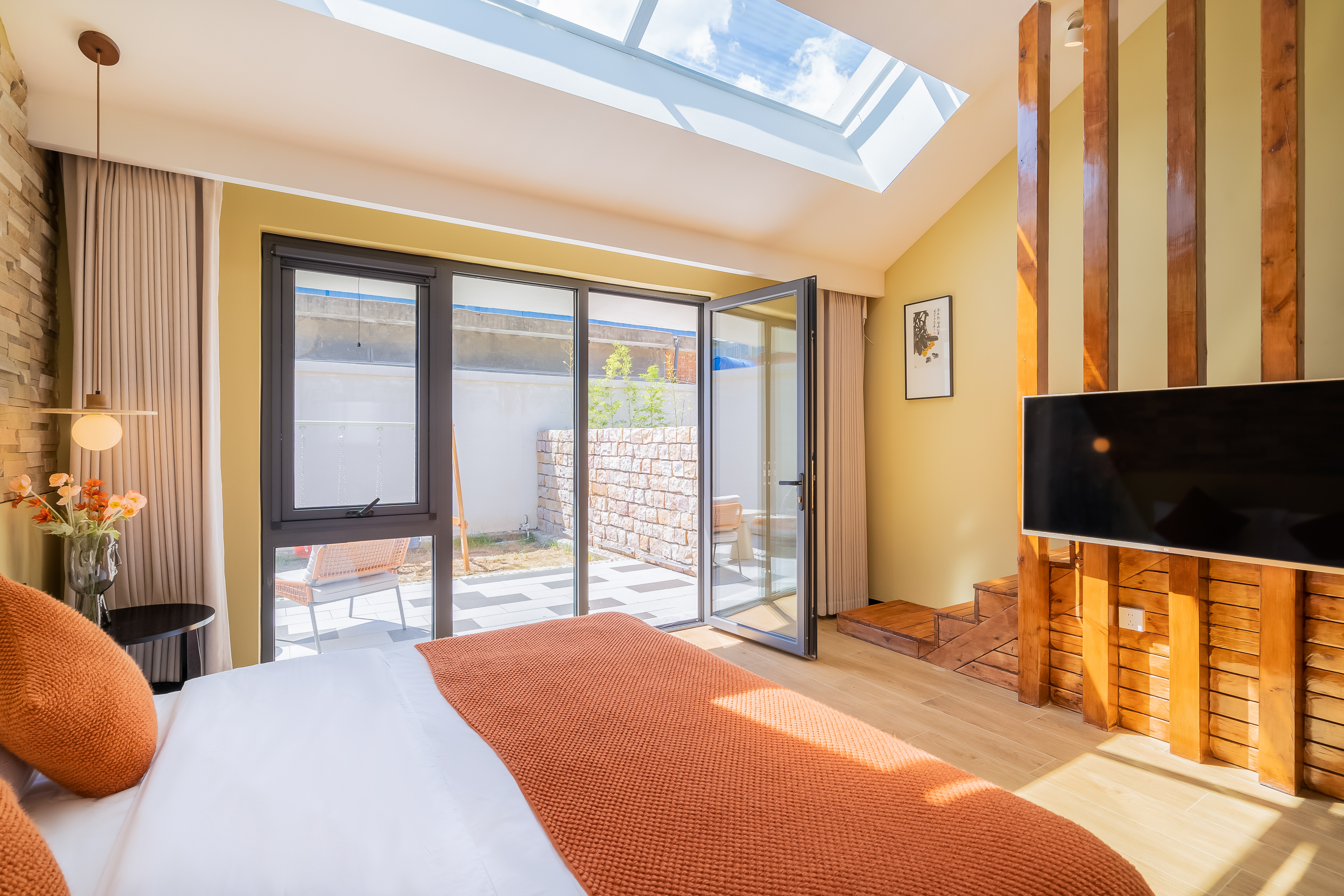 竹隱丨庭院親子雙床房（獨立小院+可燒烤+智能客控）