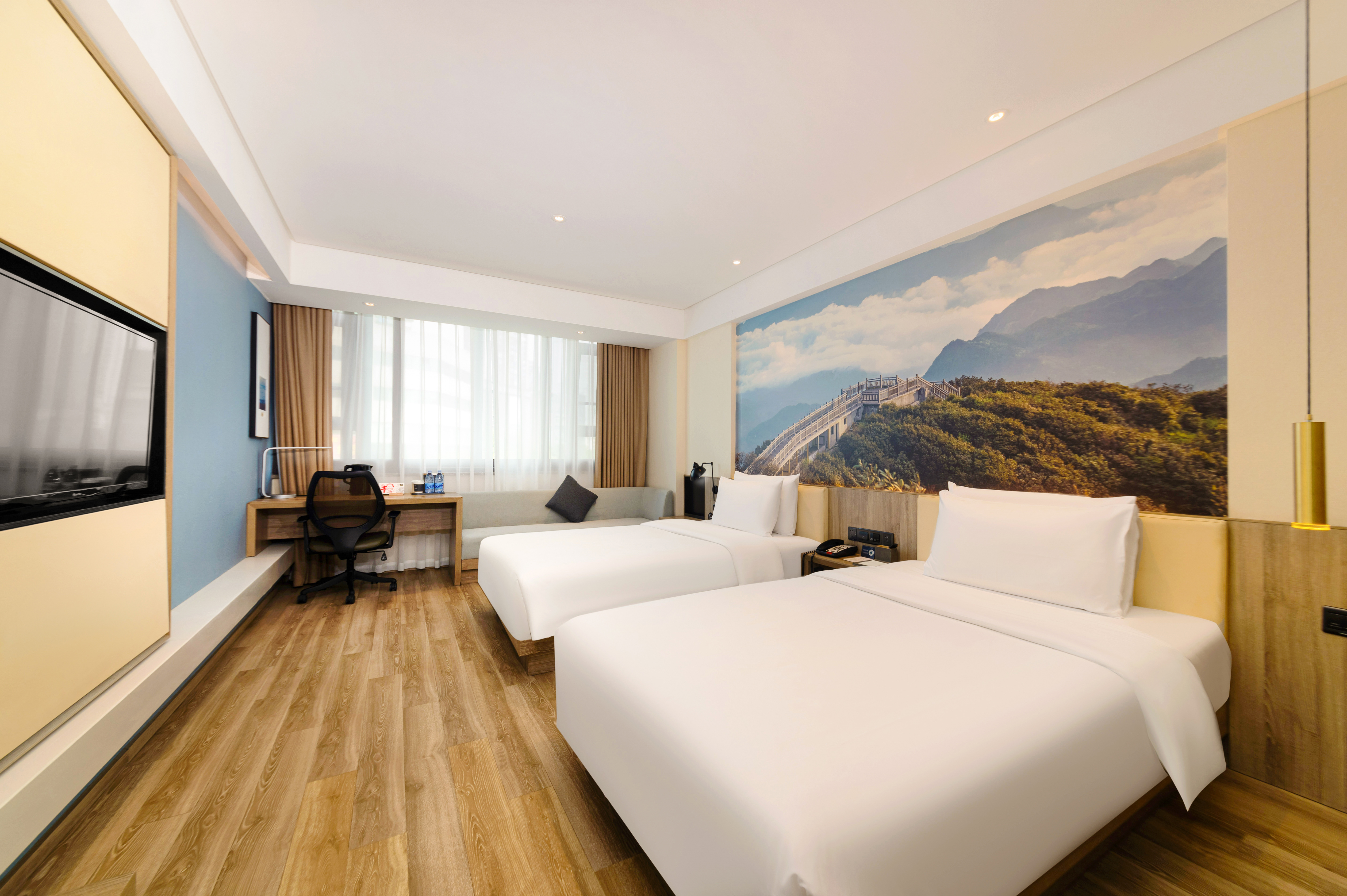 几木双床房（深睡PRO枕+LaiFen吹风+小冰箱+浴袍）