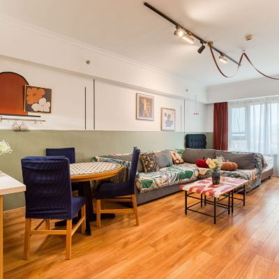 謐居-一期雙床套房「雅緻空間-套房格局」一覽雪景|廚房 吉林萬科松花湖度假區風華公寓一期優惠