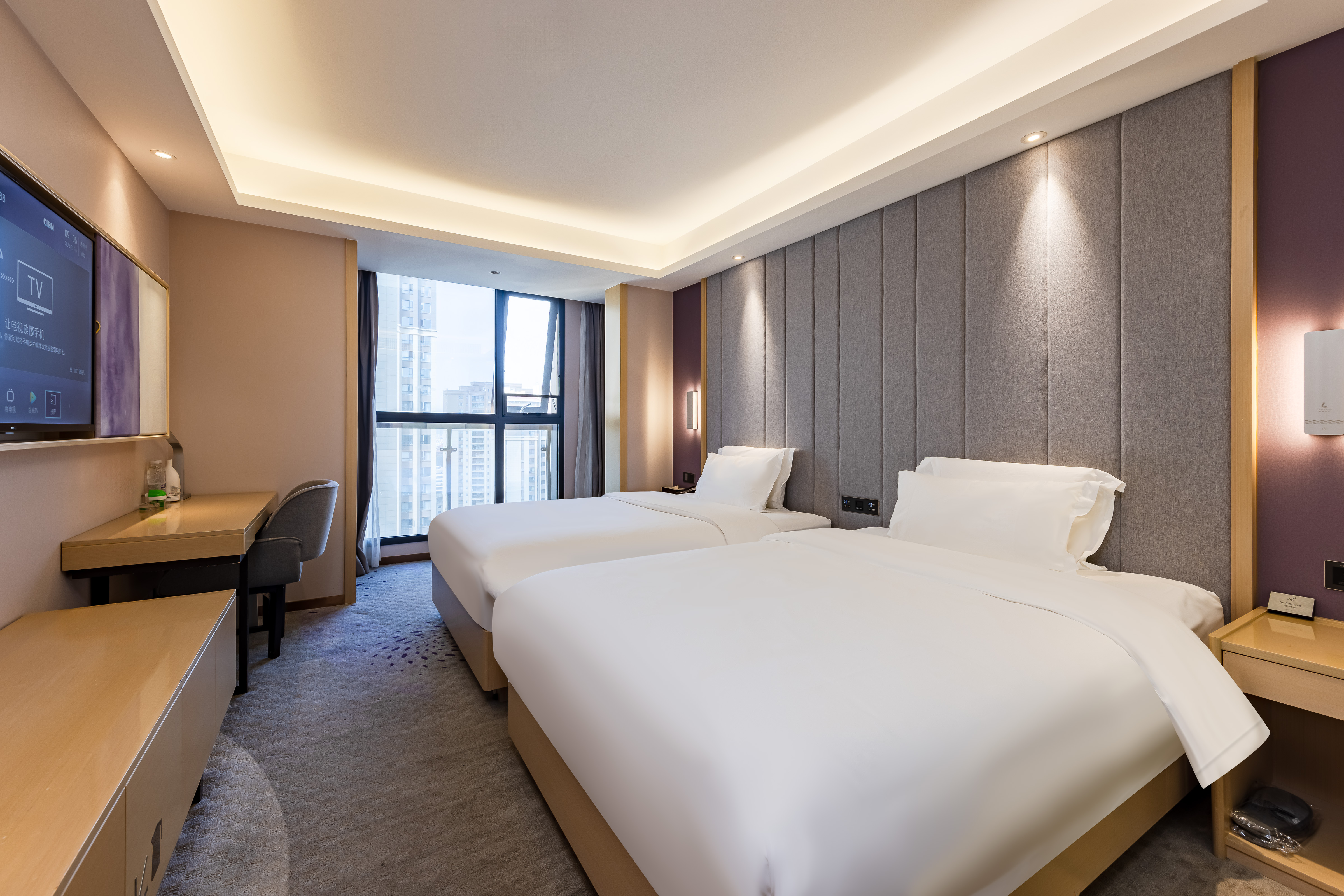 豪华双床房?慕斯床垫 ▏品牌洗浴用品▏智能房间