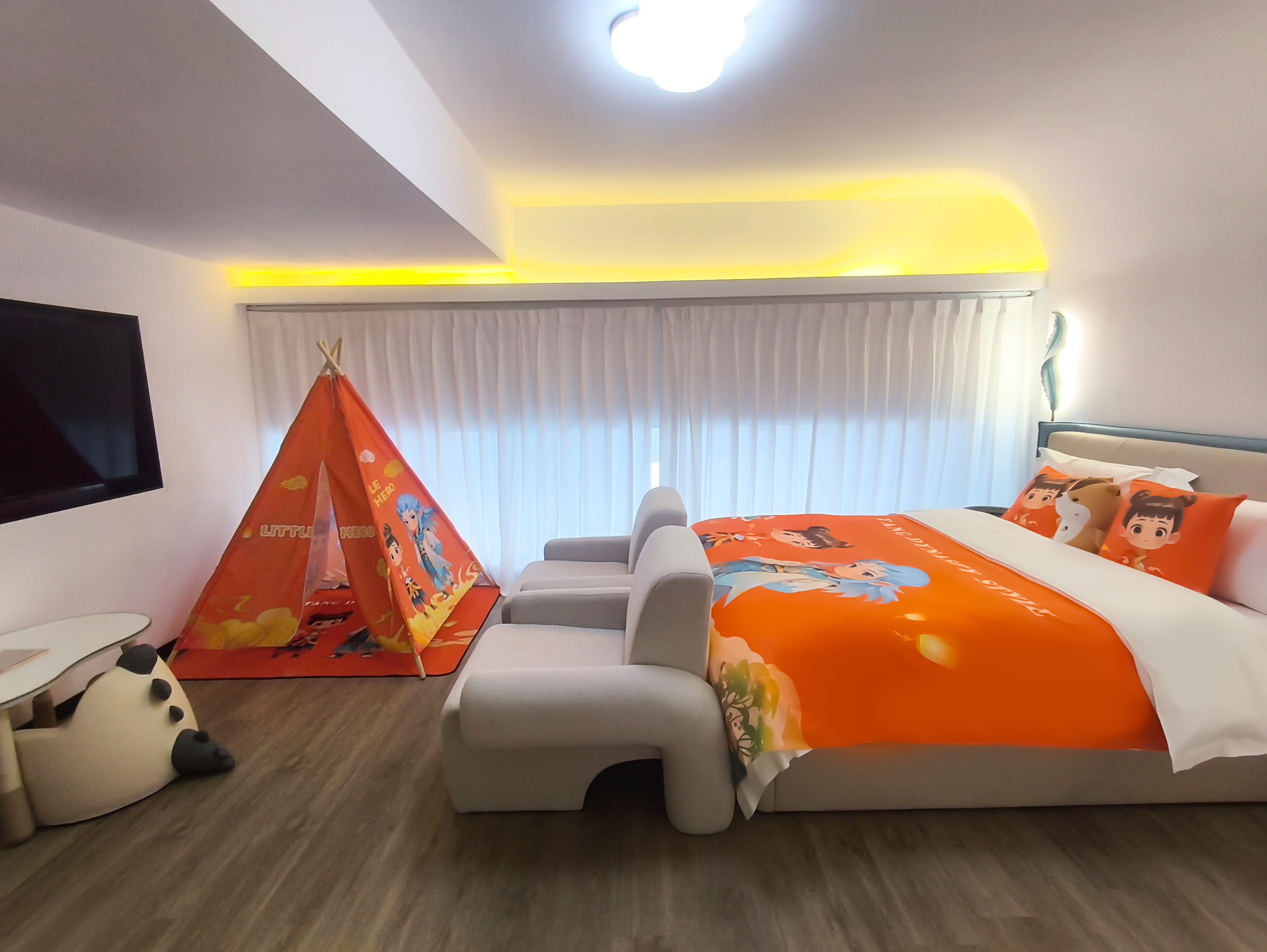 复式亲子直通漂流河房（独立泡池）