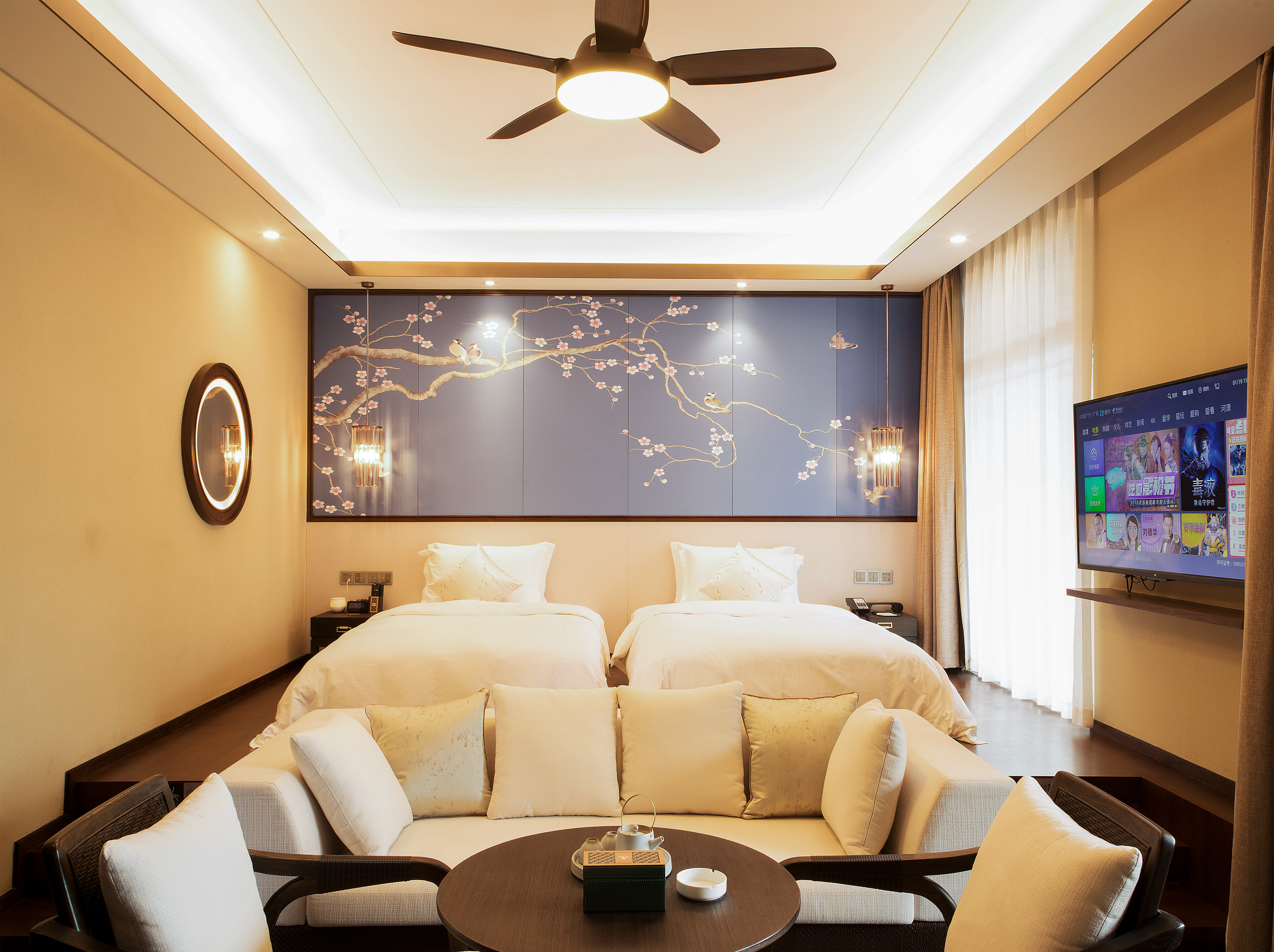 景观温泉双床房