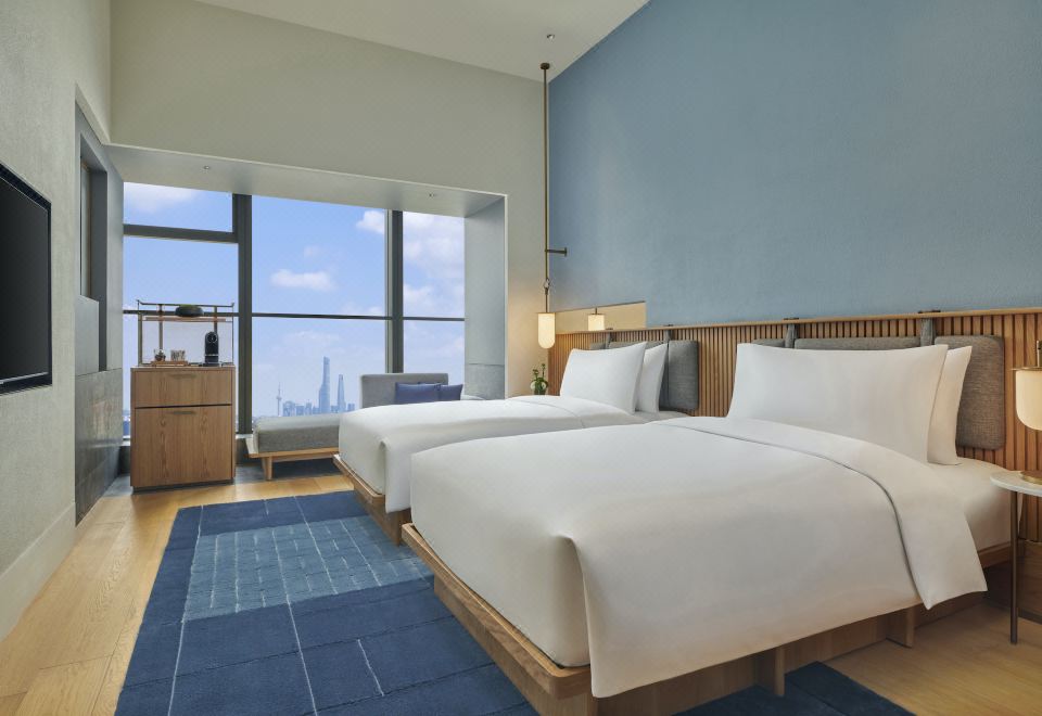 豪華雙床房-賞前灘繁華景致