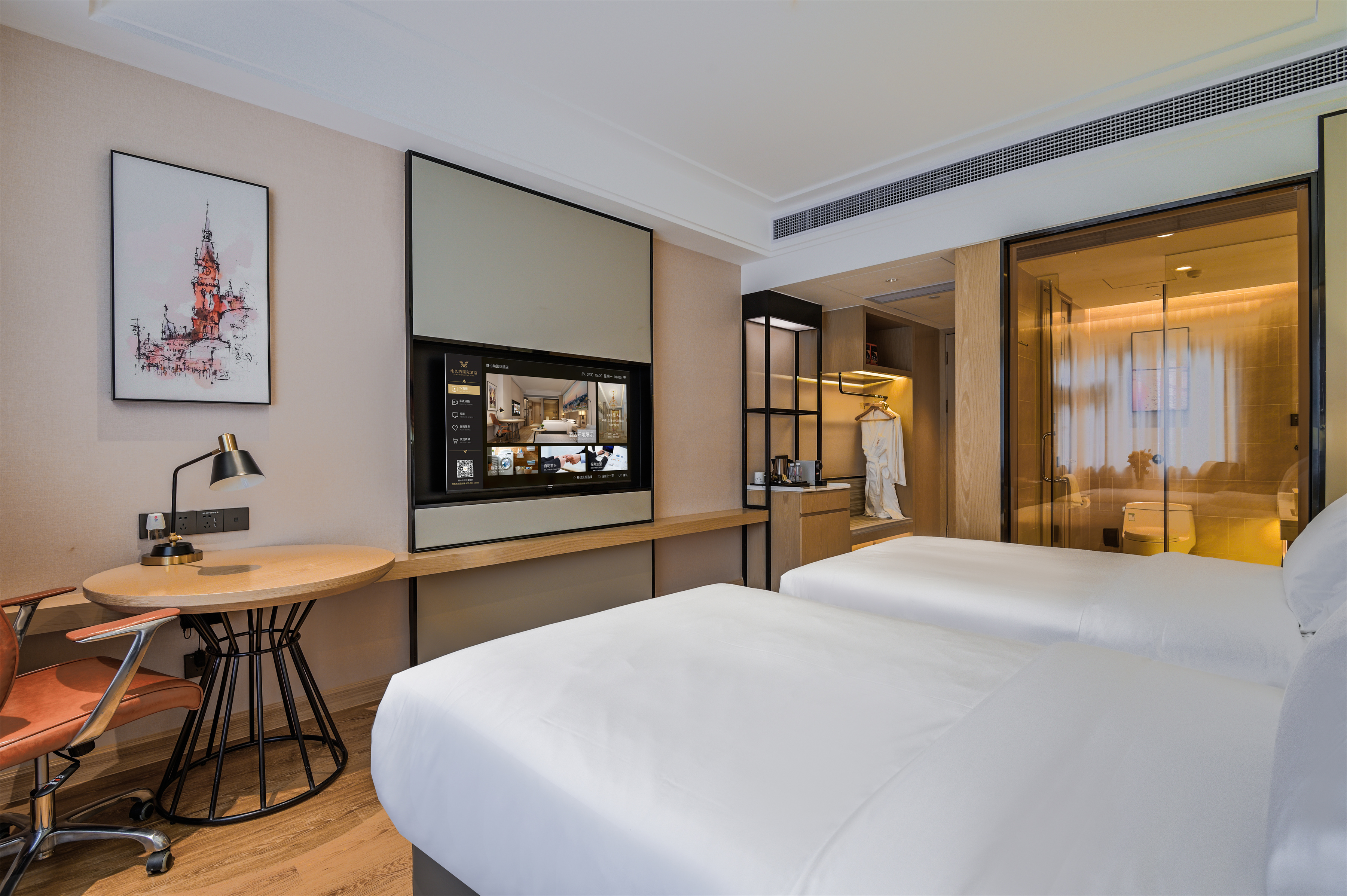 高级双床房【商务办公桌+静谧好眠】