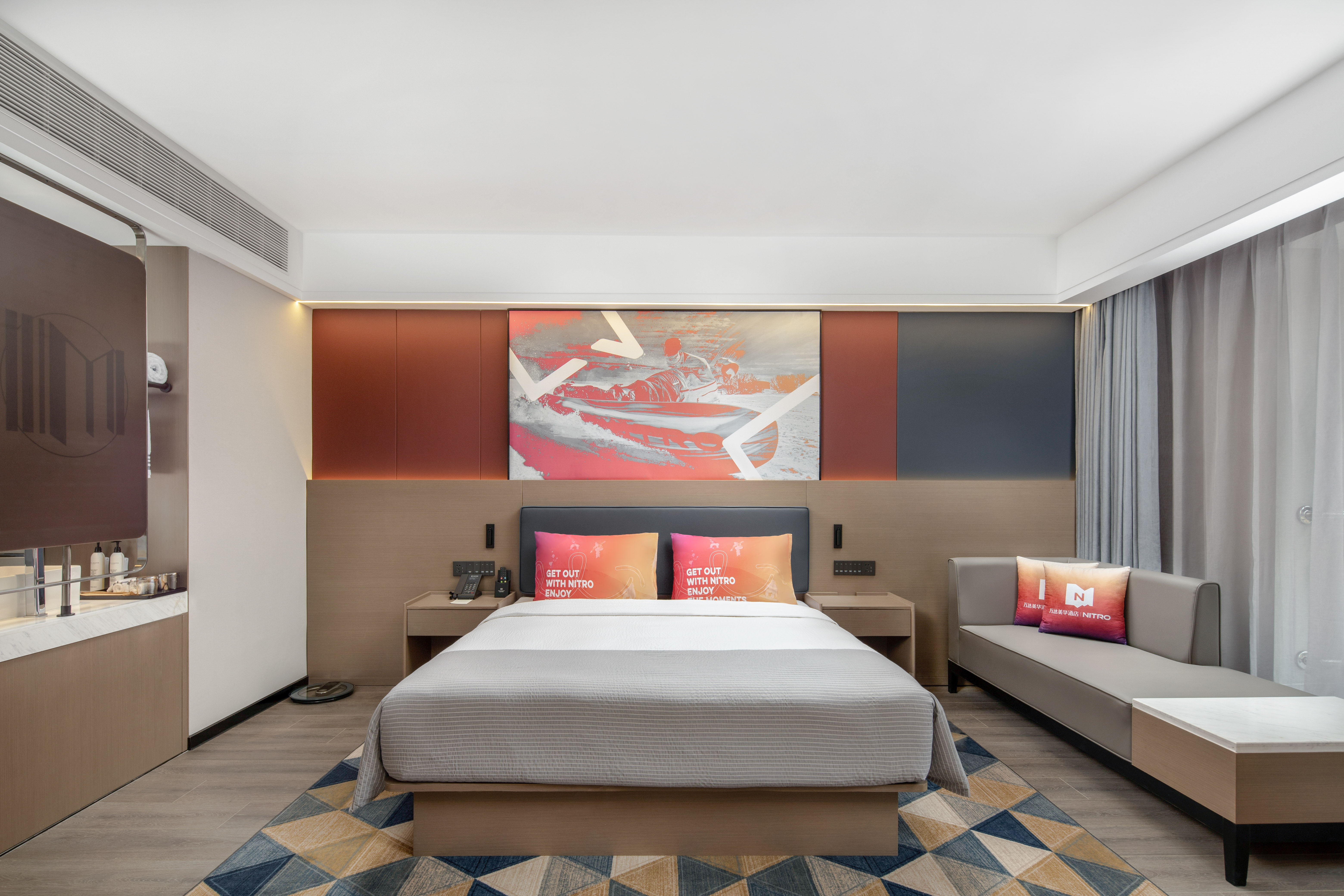 Nitro主题大床房（景观落地窗+Acca Kappa洗护用品+智能投屏）