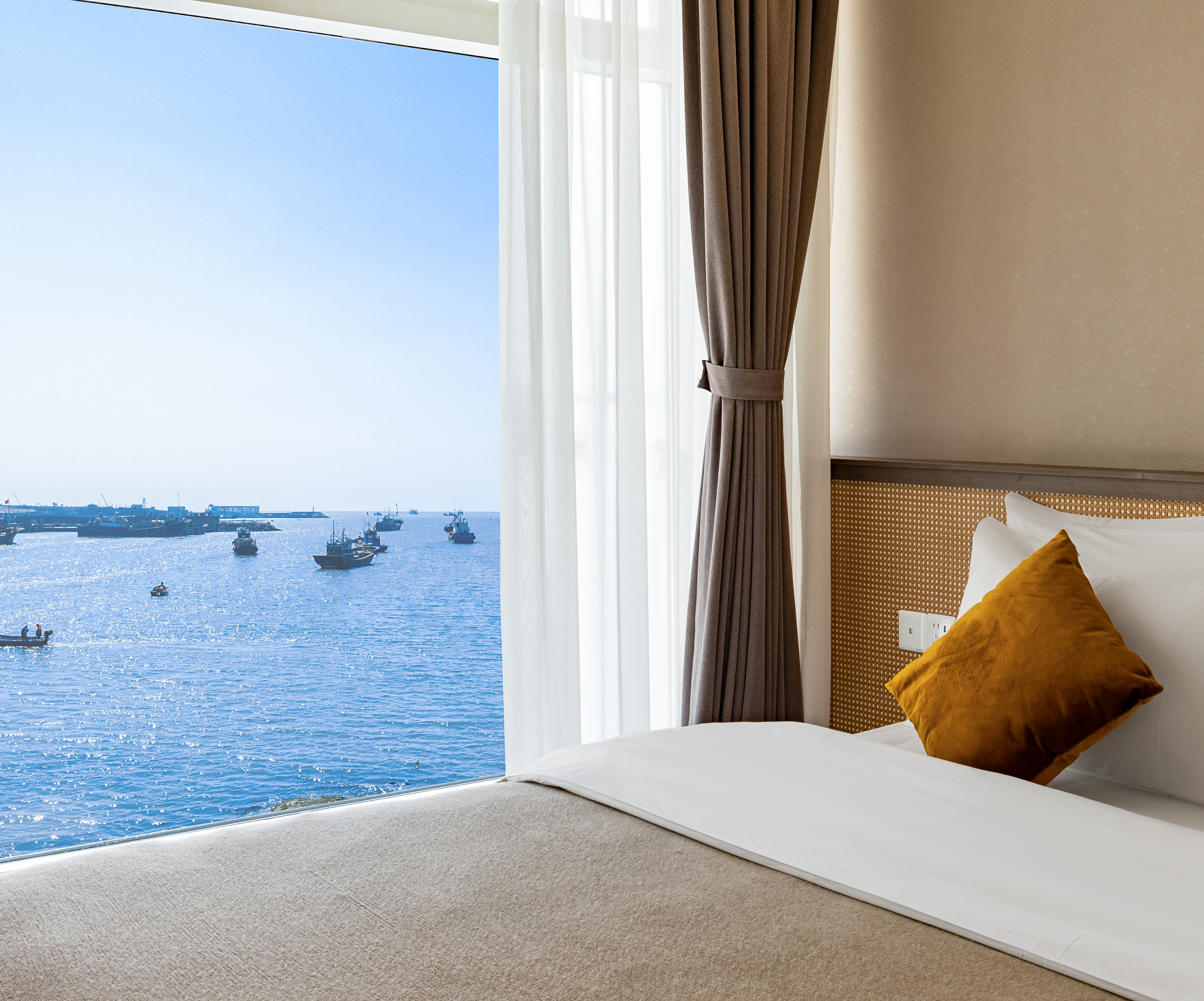 180°海景大床房（落地窗一线海景+海上晚霞）