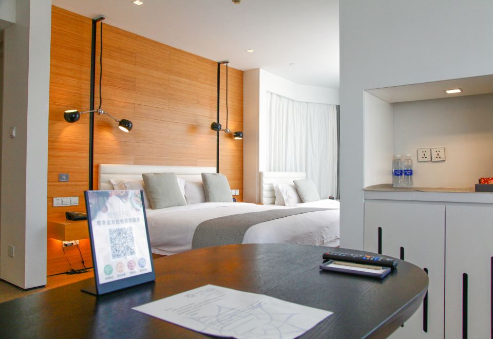 精品家庭双床房『深泡浴缸+小冰箱』