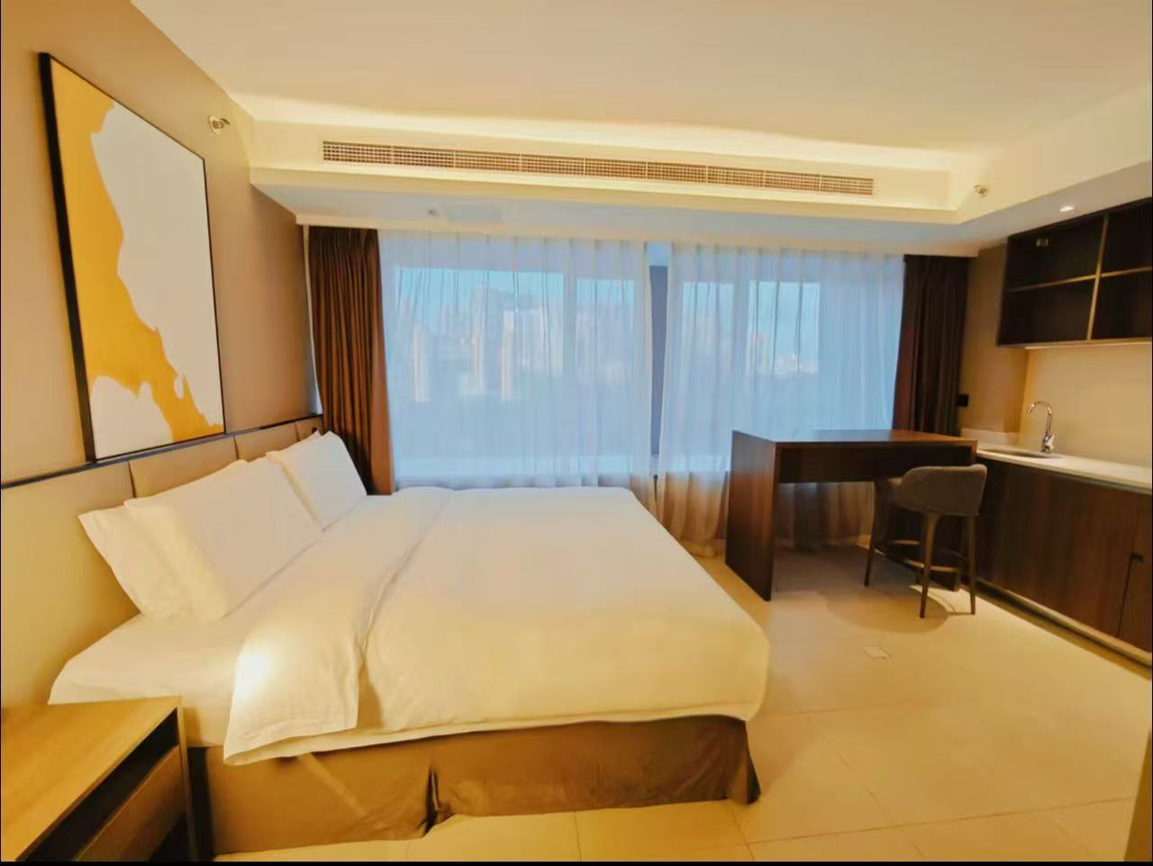 雅致庭院大床房【观景采光?mini冰箱?可投屏】