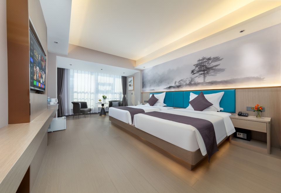 私享阳光双床房『高定床垫.小冰箱.投屏电视』