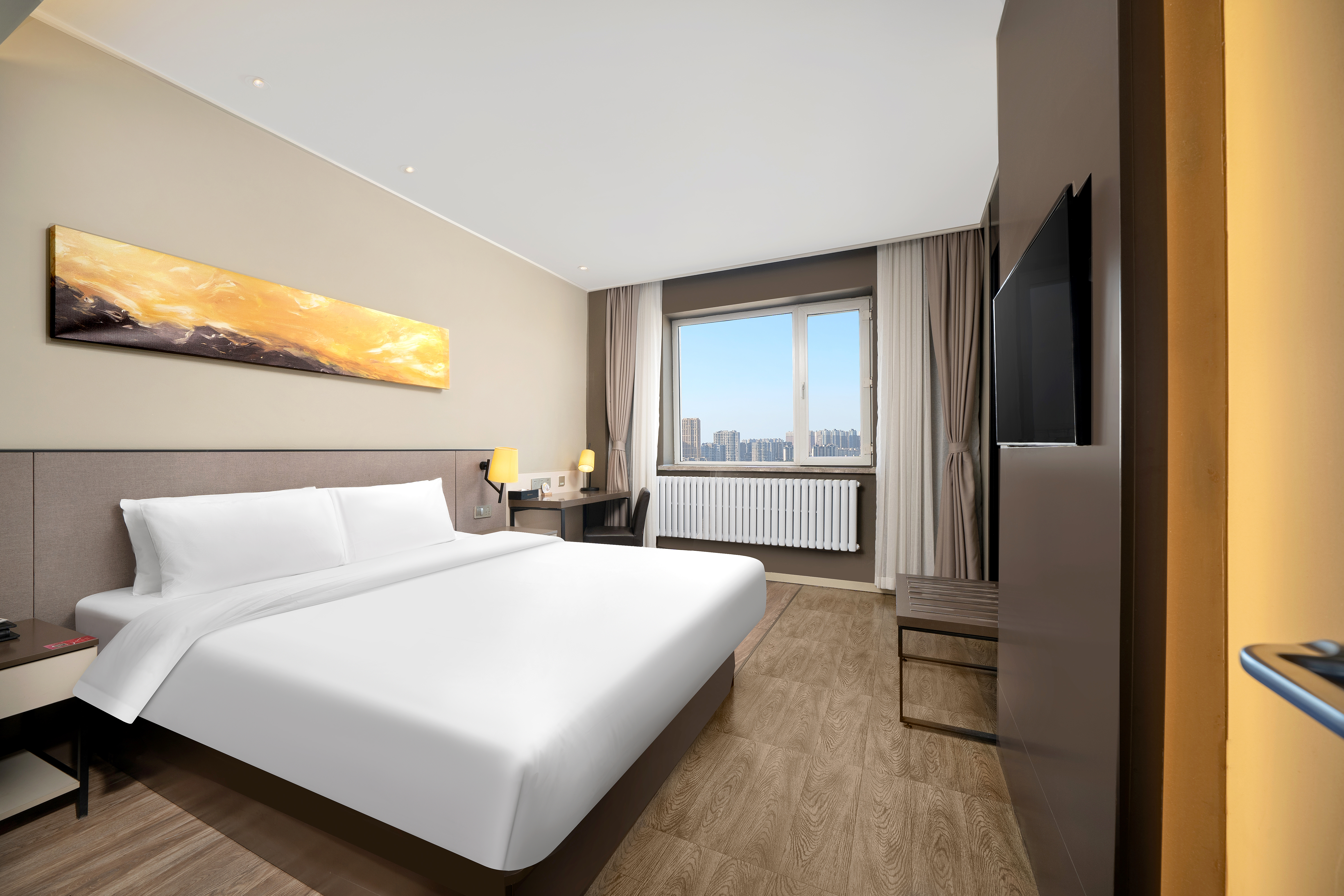 Homeinn Plus Hotel (Harbin Sandadongli Haguo)商务大床房（办公桌椅+独立衞浴）