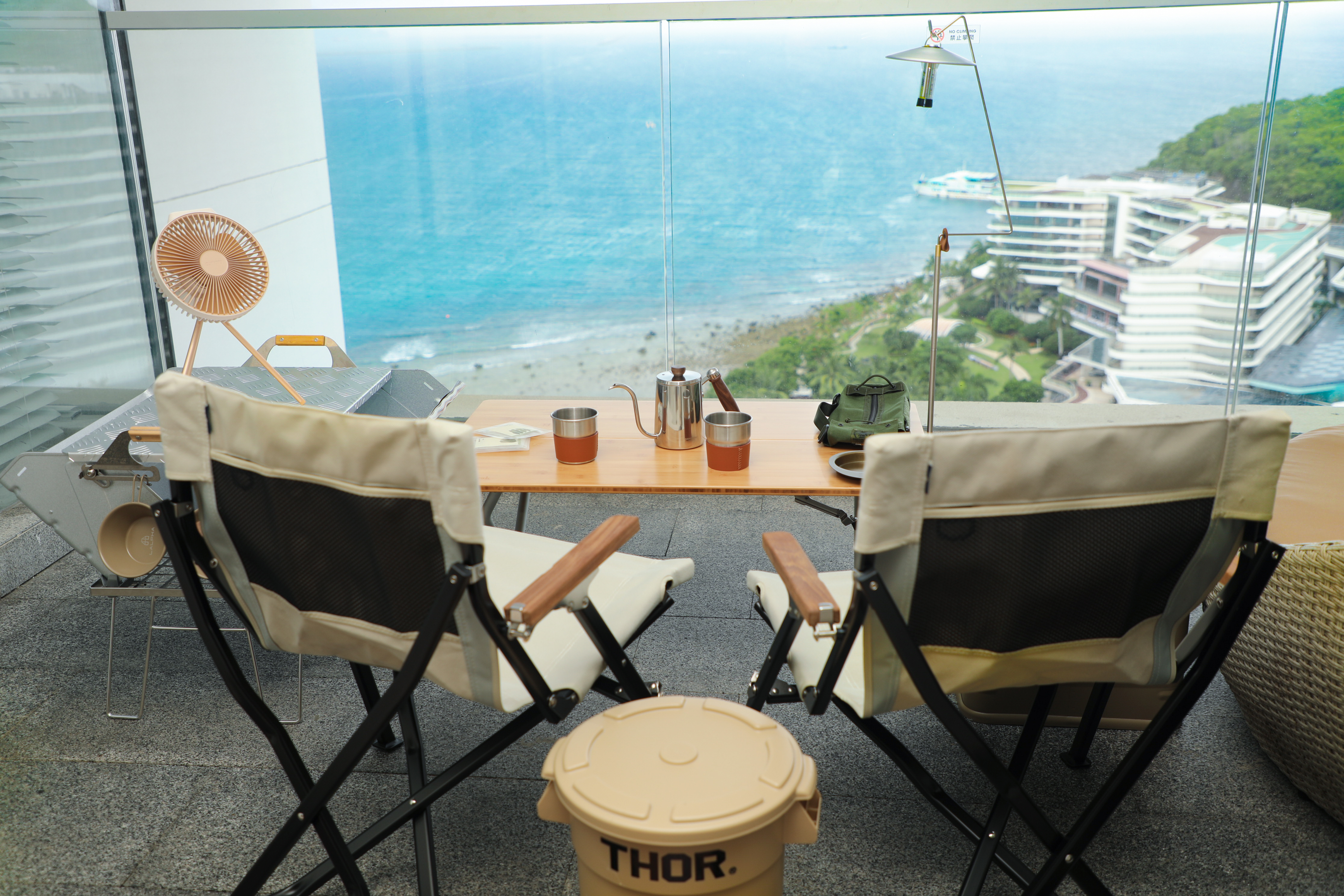 山海奢野露營摩登格海景雙床房