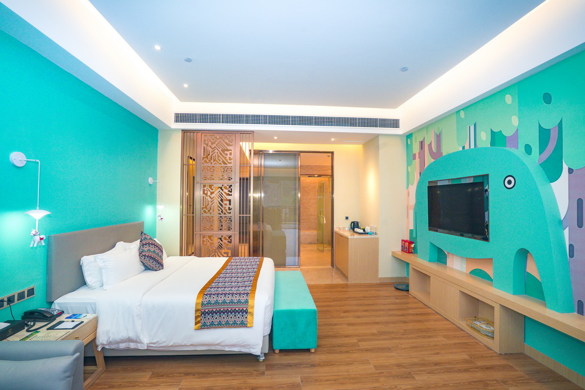 酒店B栋卡通大床房I独立泡池