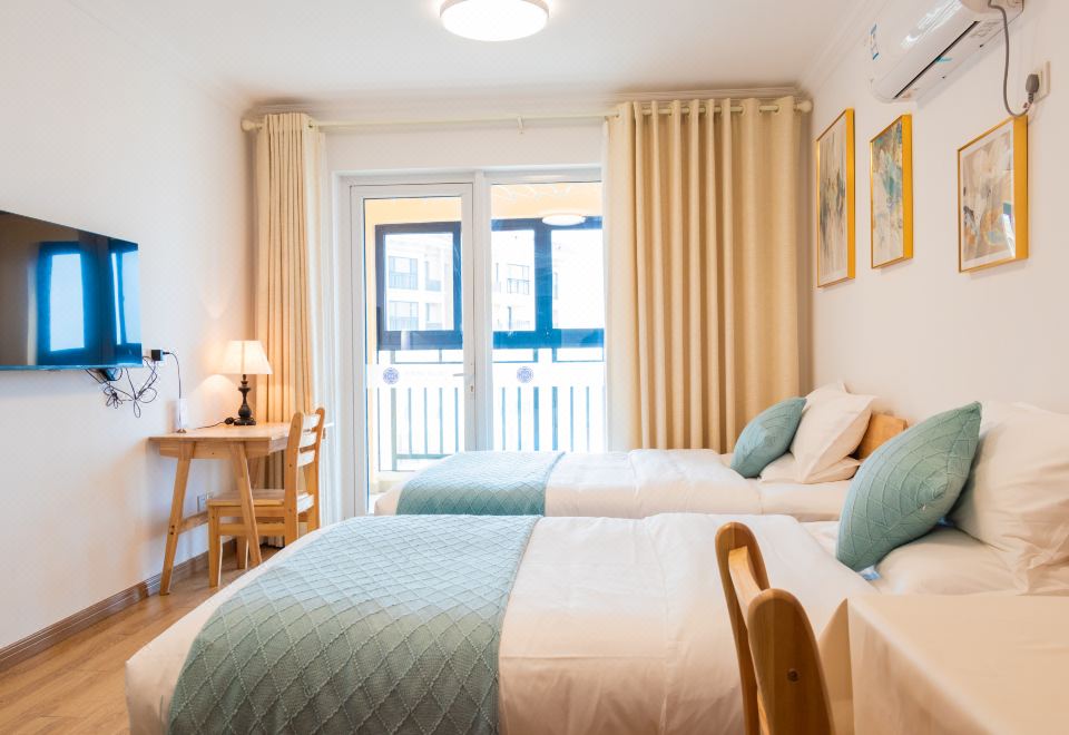 Fusheng Banri:First-Line Sea-View One-Bedroom 2-Bed Family Room