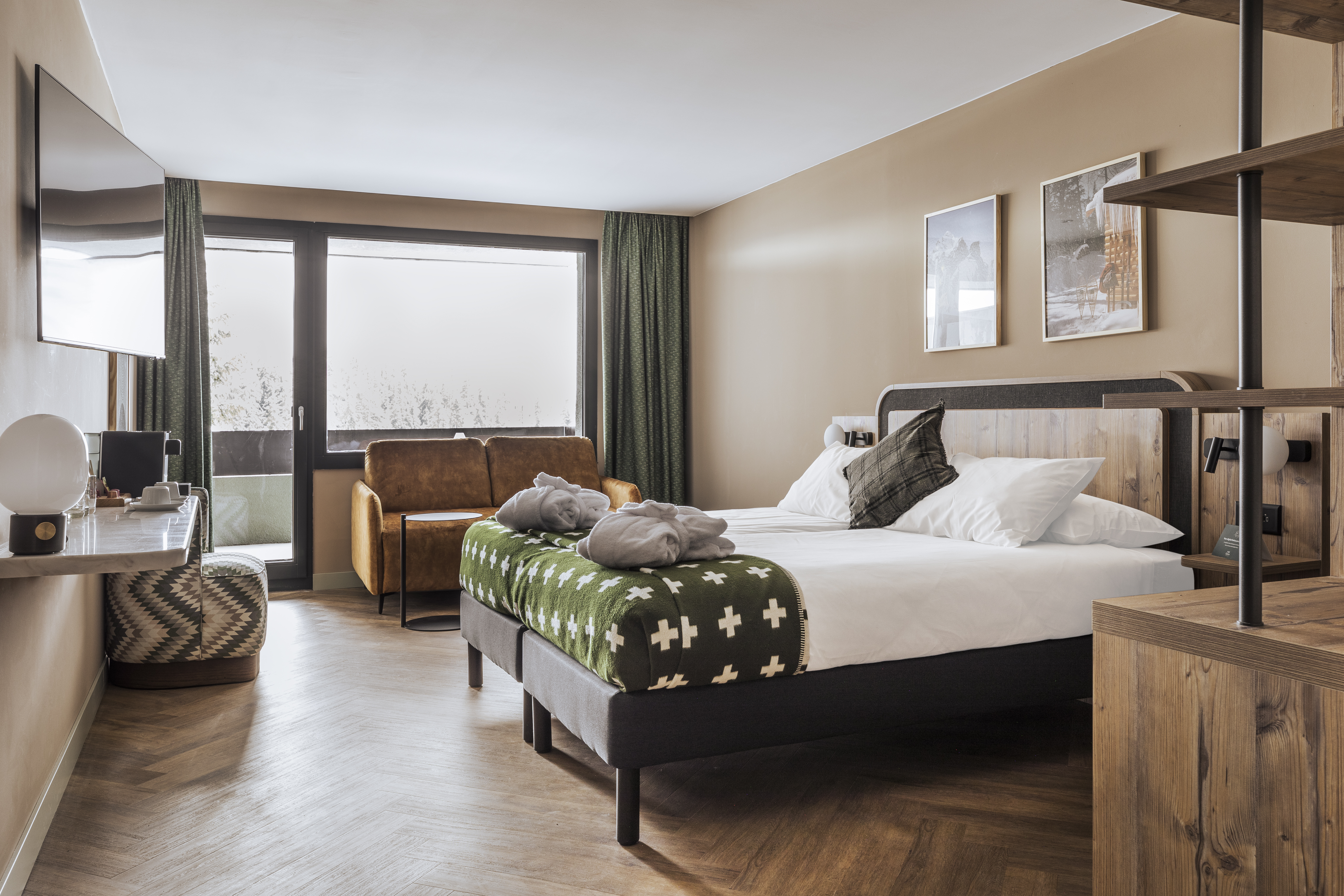 Hotel Valaisia, Crans Montana, a Faern Collection ResortFamily Room With Balcony