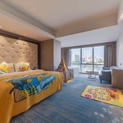 家庭親子大床房【旅行鴨主題帳篷+遊戲地墊+大落地窗】 萊卡飯店（深圳東站布吉老街店）優惠