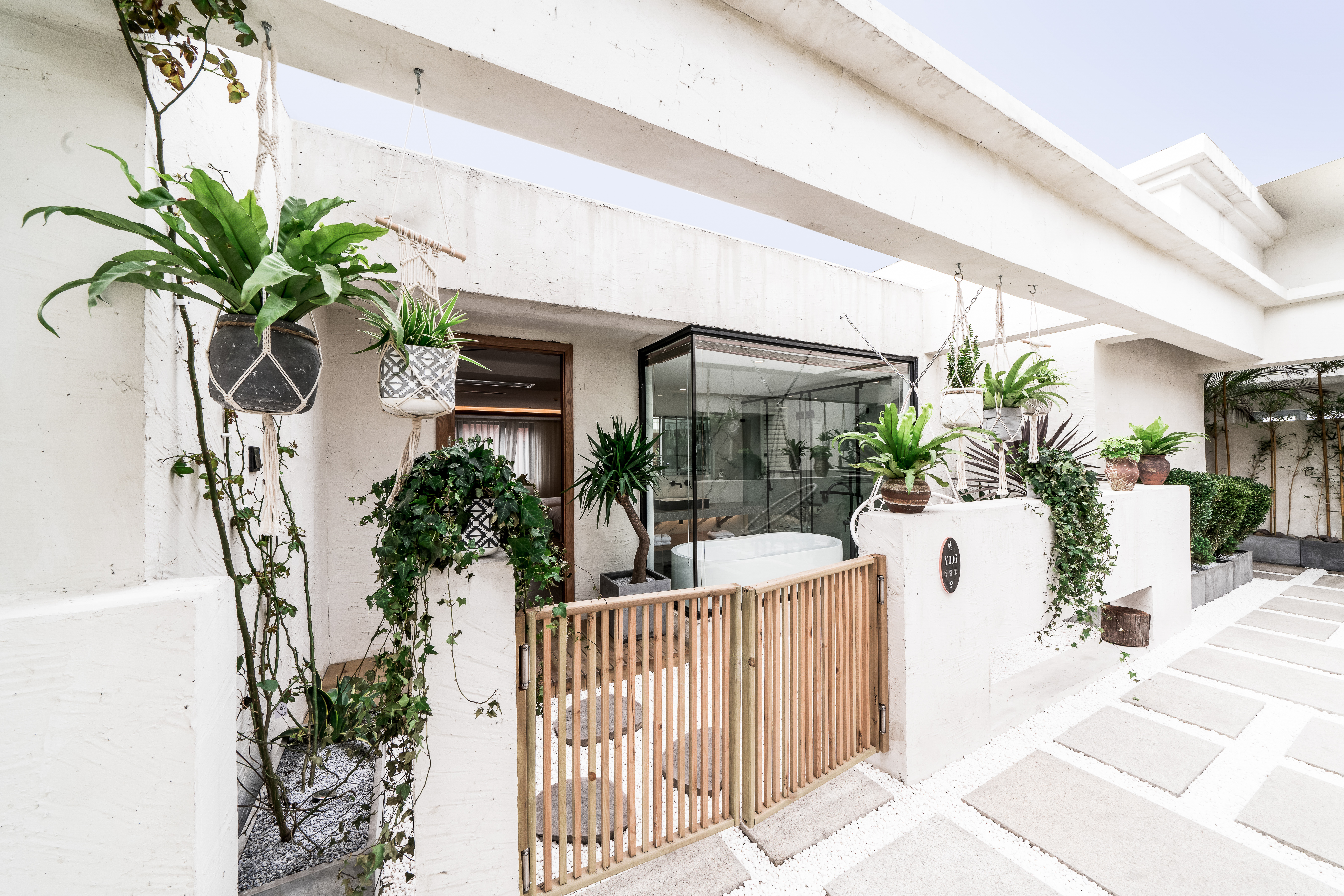 花园浴缸双床房