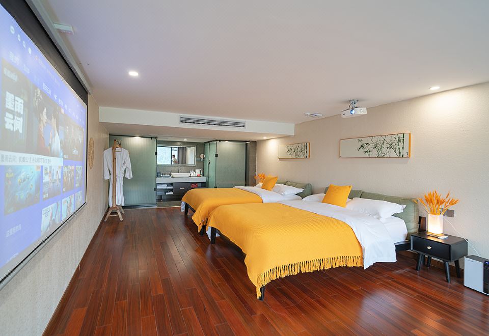 揽云轩?180°山景观影双床房丨95寸巨幕观影