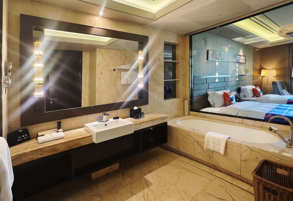 家庭景观双床房