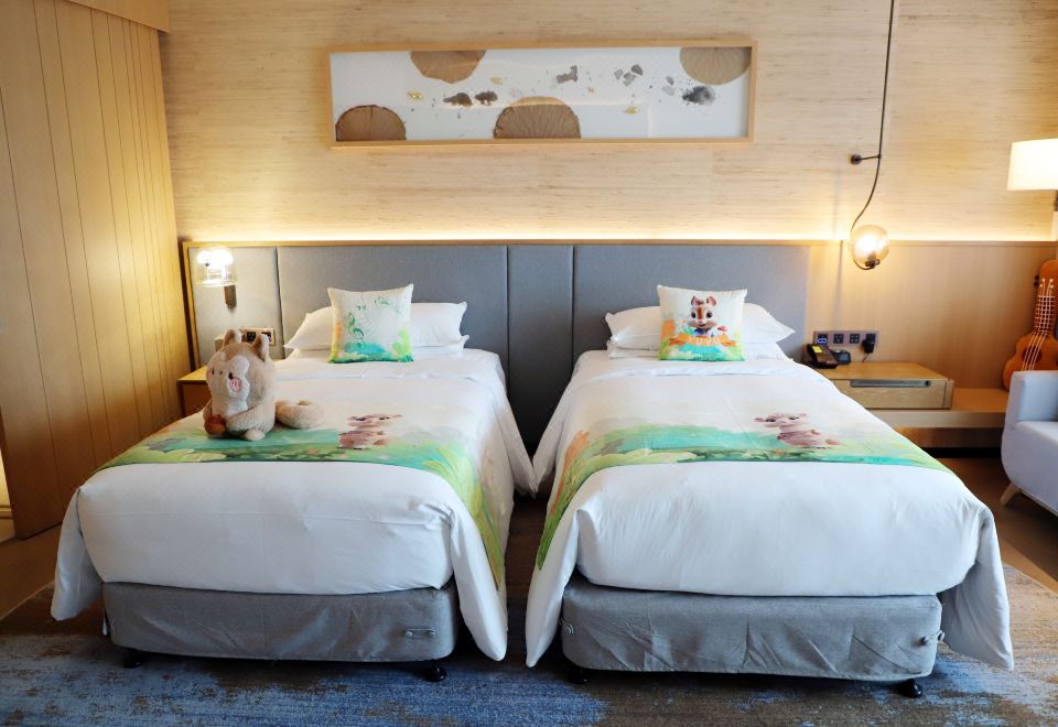 森林幻境親子互動主題雙床房