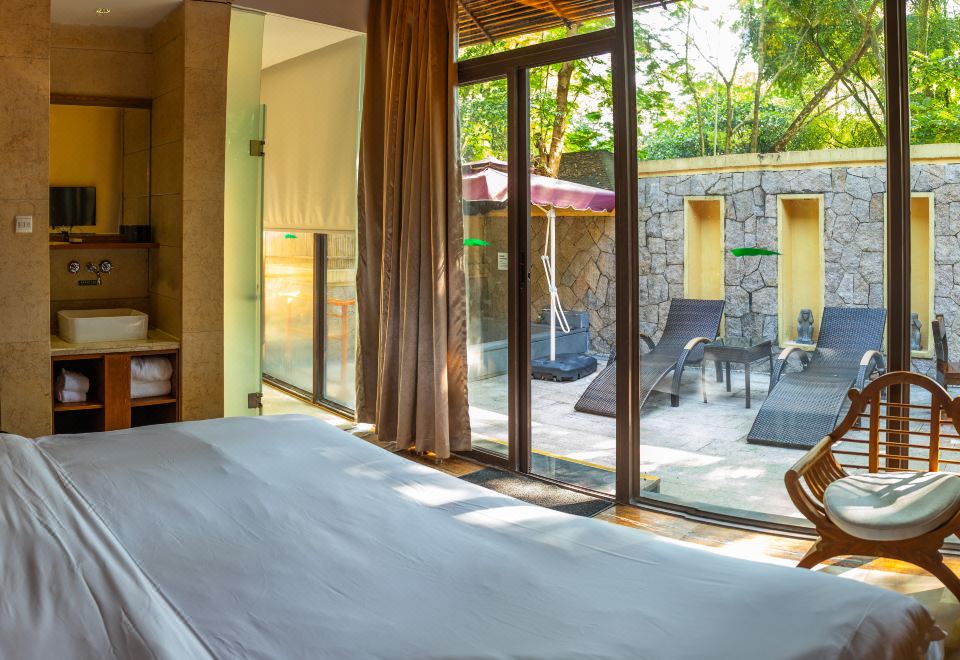 心悦谷亲水别墅大床房-独立庭院-私汤泡池