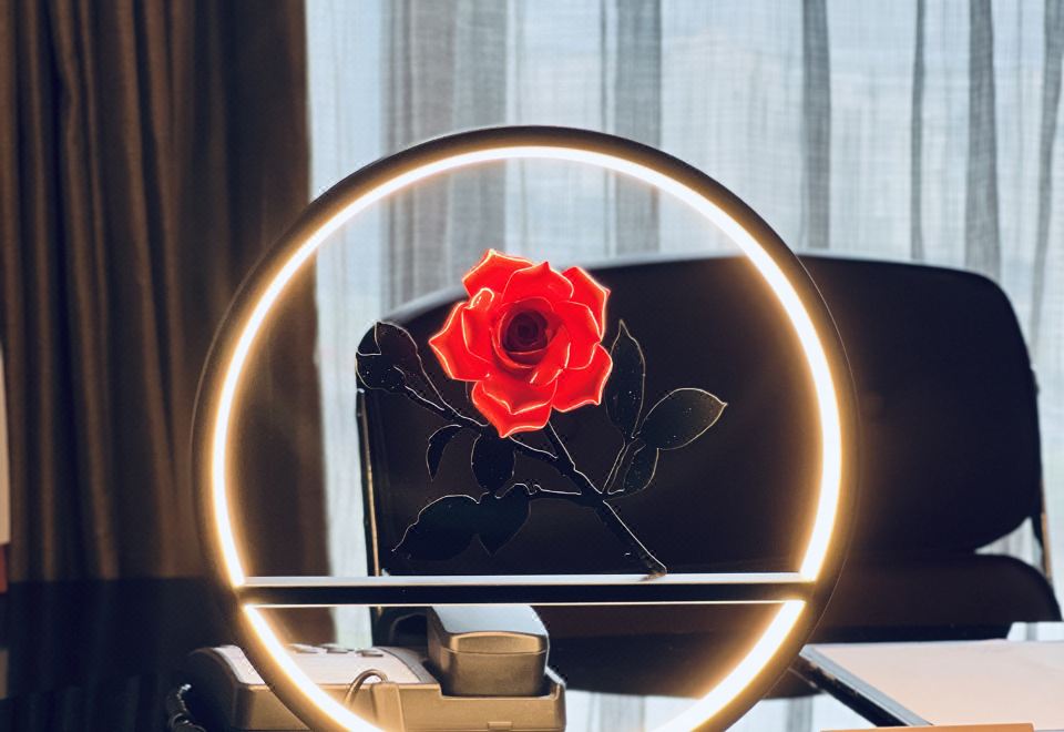 玫瑰主题行政双床房