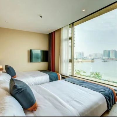 雲海·180°海景雙床房（躺平望海+智能窗簾+Mini冰箱） 金名海景公寓（珠海灣仔口岸國際會展中心店）優惠