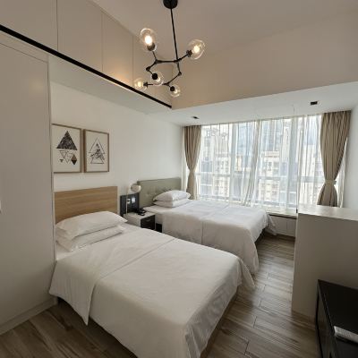 家庭子母房·冰箱+開放式廚房+飄窗城景 金中環服務公寓（深圳新浩e都店）優惠