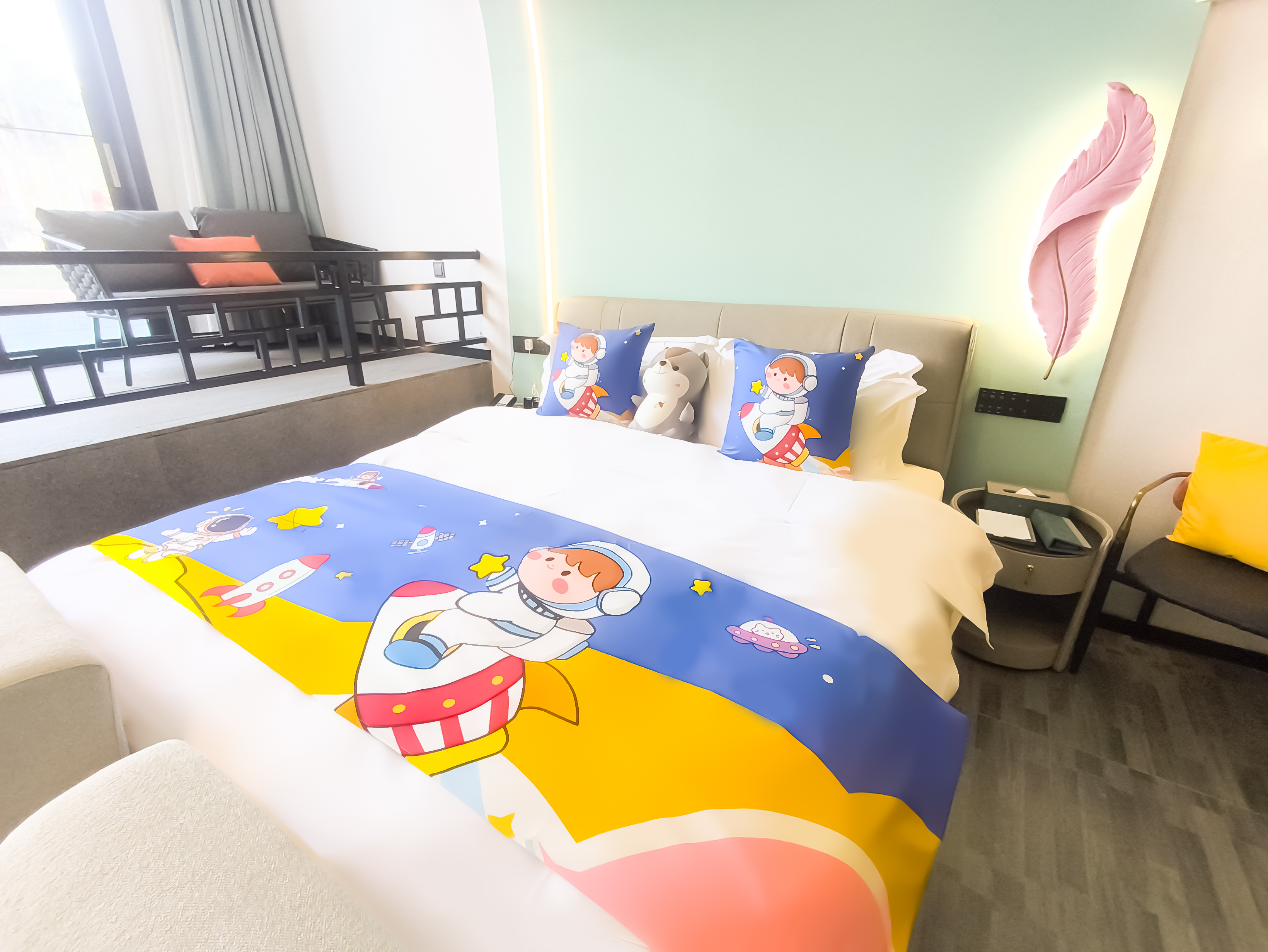 復式親子親水大床房獨立泡池