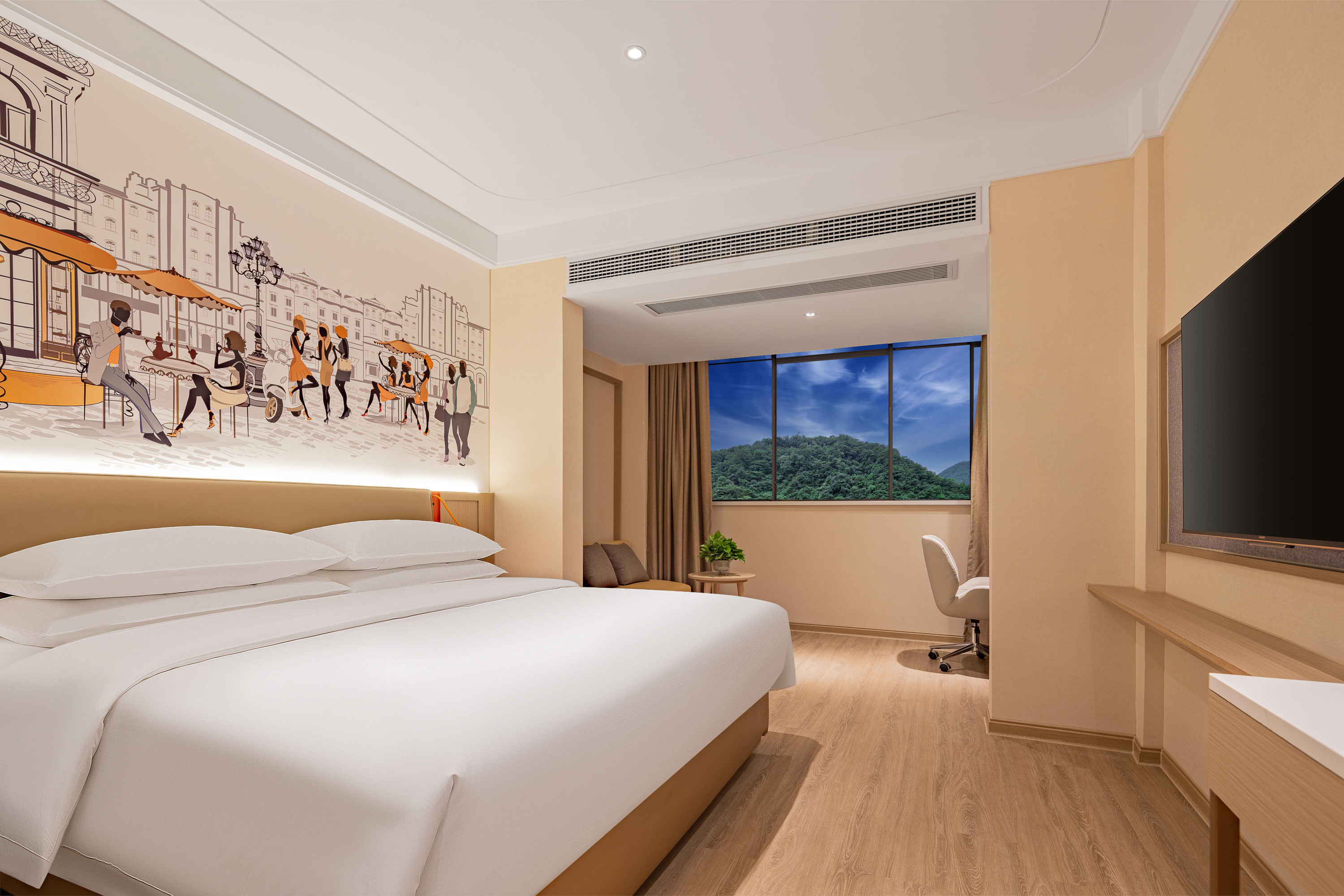 山景大床房（180°觀景.超大床）