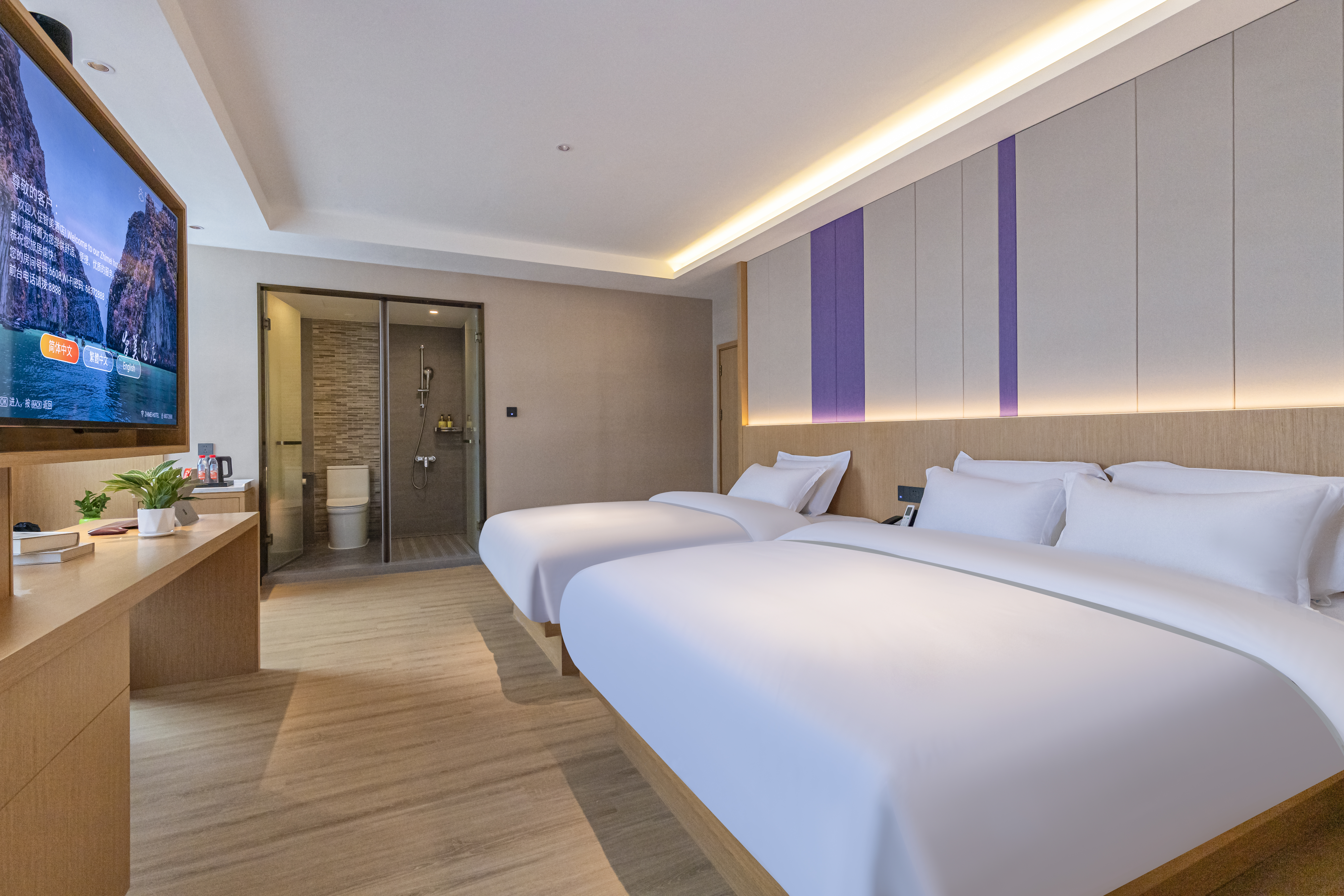 智享城景双床房【智能小度客控+空间大】