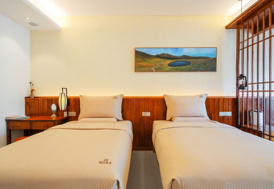 庭院景观双床房