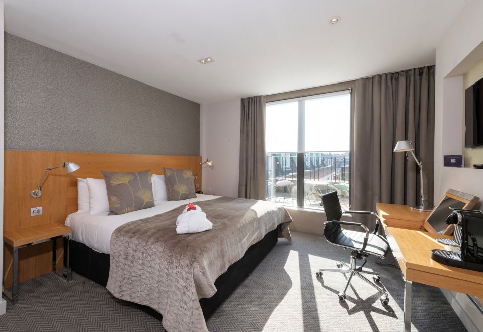 城市特大床阳台房