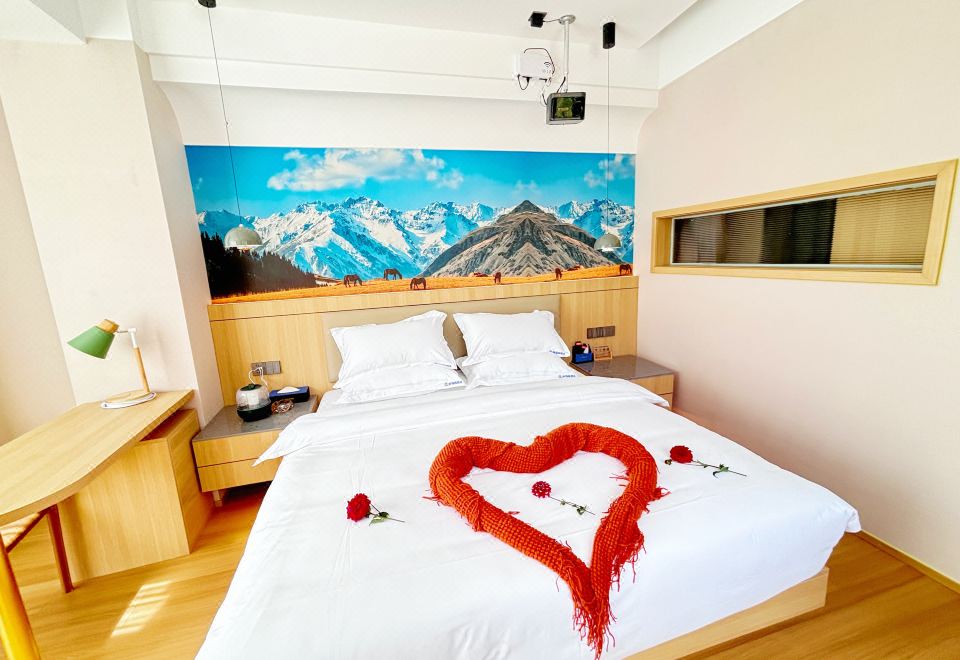 270 ° Romantic Scenic Double Bed Room (Heated Floor + Latex Mattress + Oxygen Supply + Hd Projection)