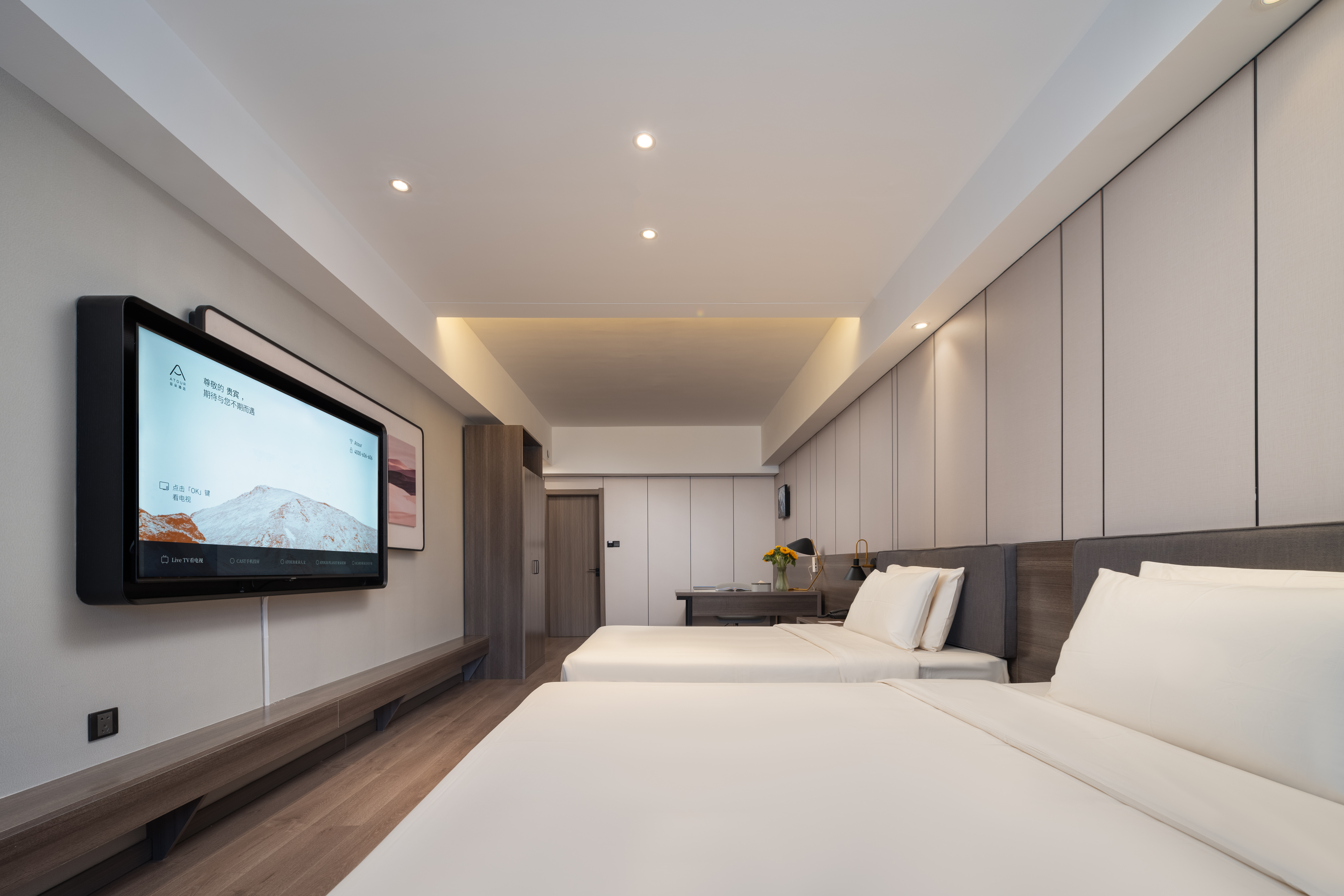 高级园景双床房（手机投屏＋加湿器）