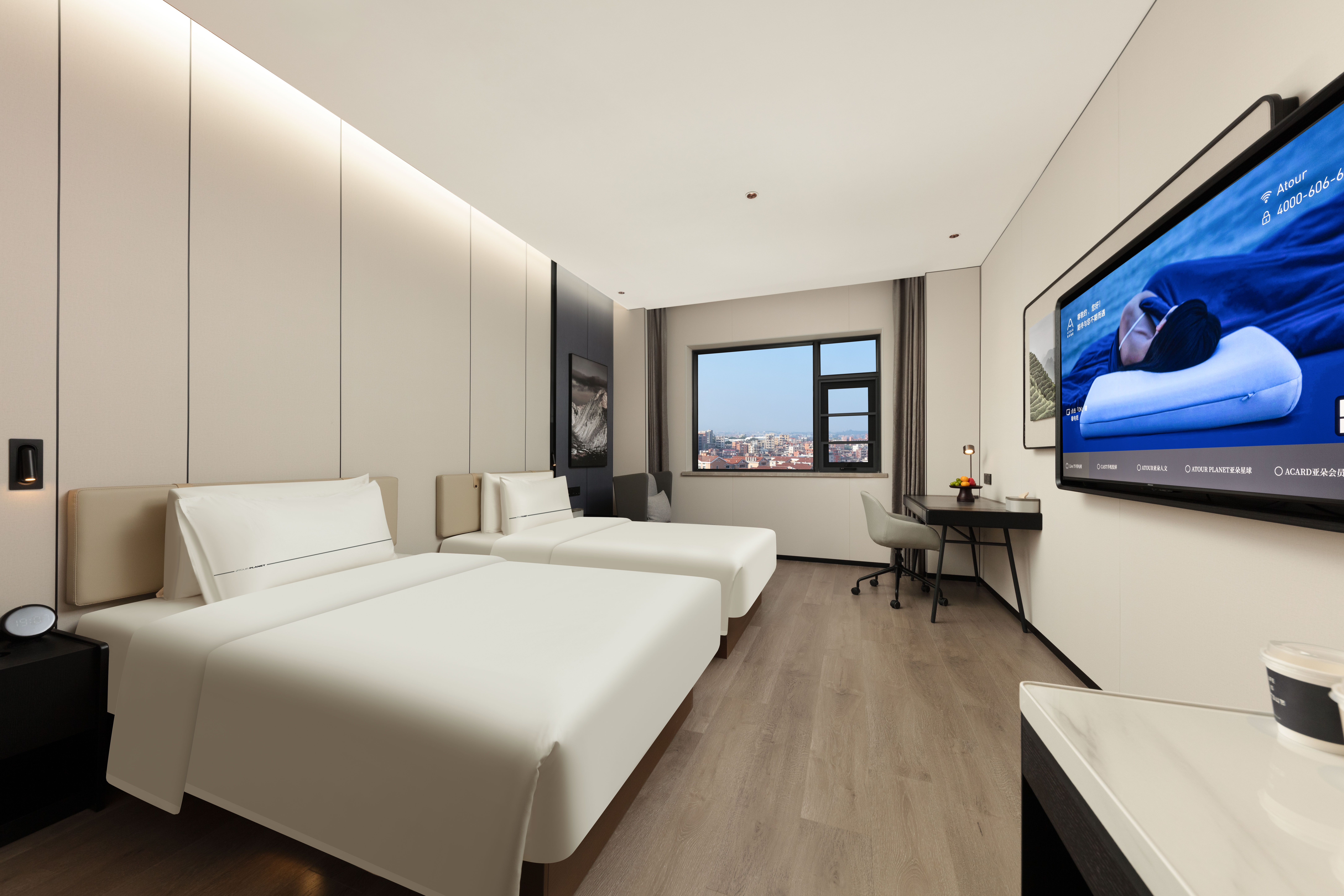 行政双床房-【65寸智能投屏电视+轻智能座便器+小冰箱】