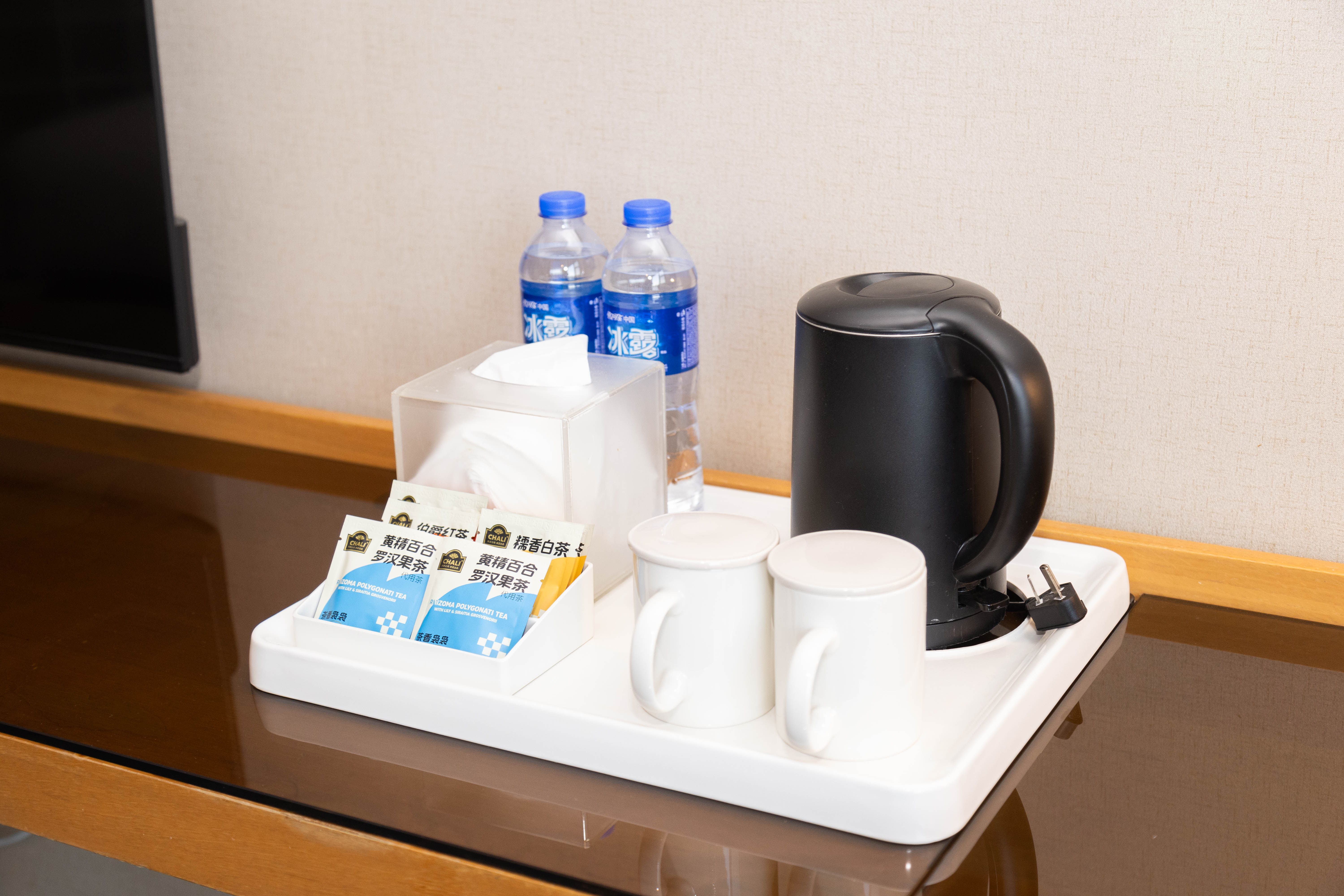 高级房 大床 城市景观