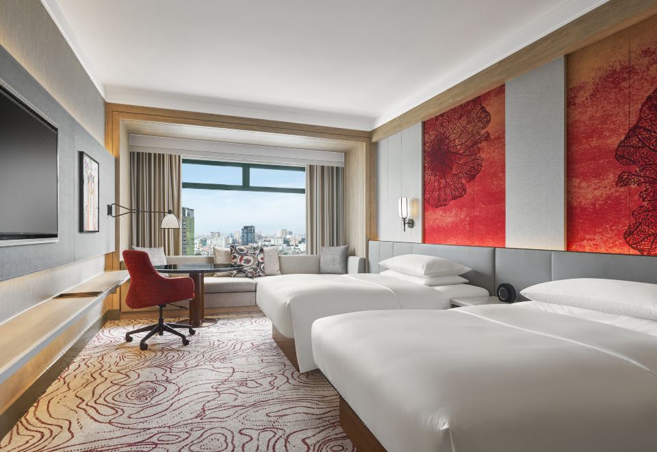 可使用俱樂部休息室，一室房，2 張雙人床