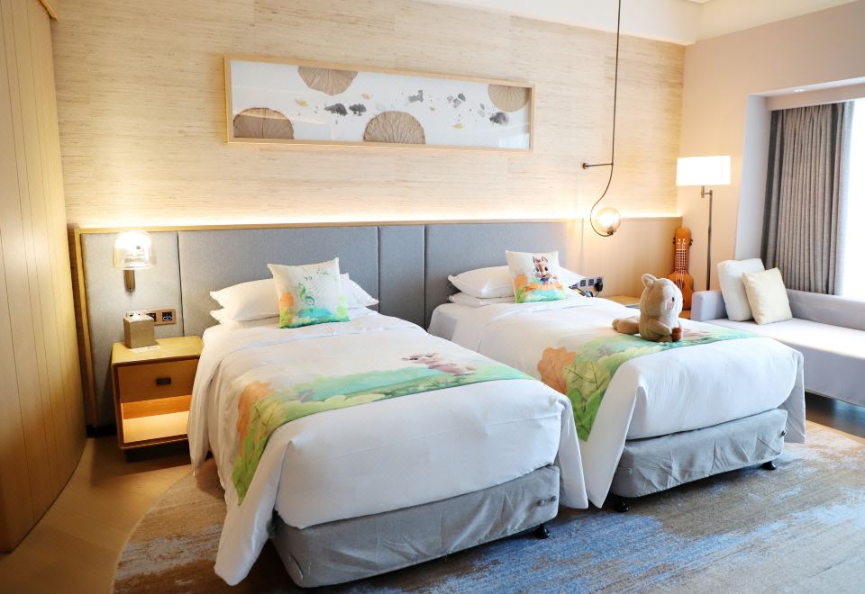 森林幻境親子互動主題雙床房