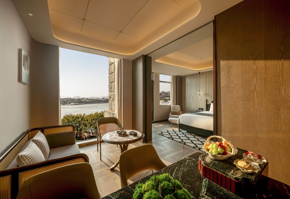 鼓浪嶼全海景單臥套房（夕陽海景落地窗+開放式陽臺）