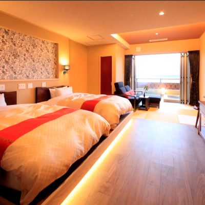 (More Luxurious Annex ”Tuki”) Type-A Private Hot Spring Open-air Bath + Private Footbath + Japanese-Western Room /34㎡ Non-Smoking 天翠茶寮 クーポン