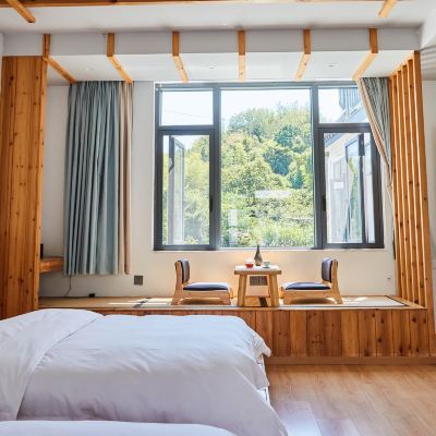 梵菩雙床房（智能感應馬桶+榻榻米飄窗茶几+鵝絨被） 天台天餘名宿優惠