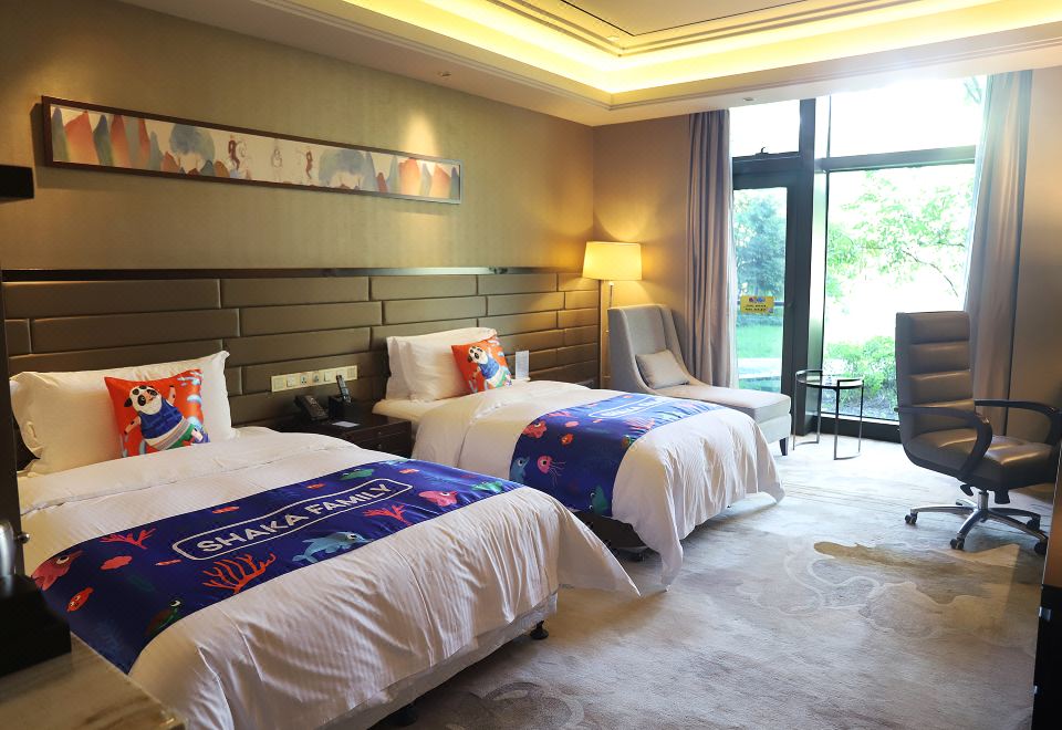 家庭景观双床房