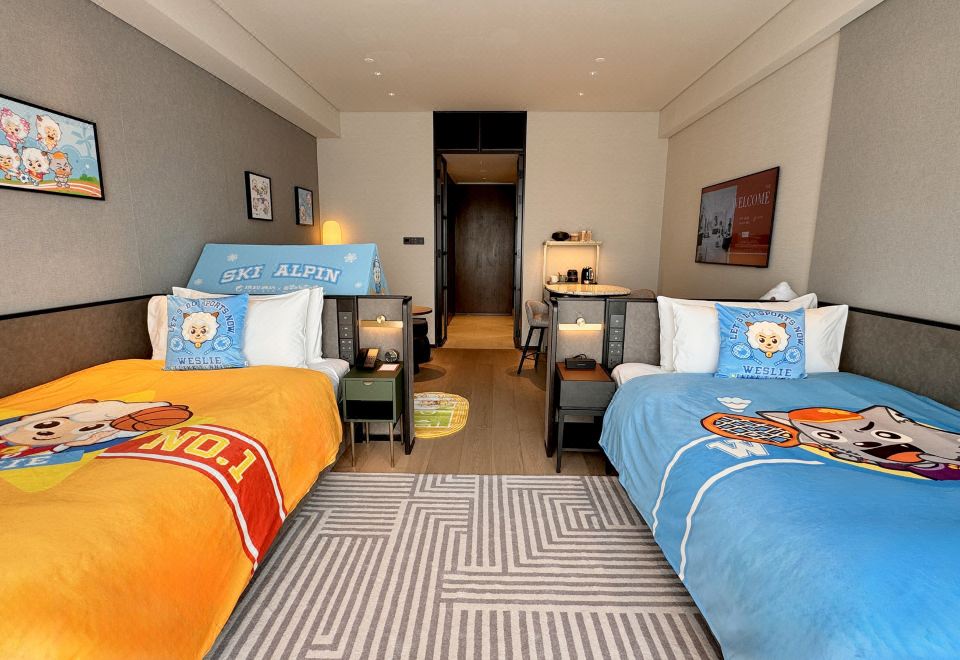 喜羊羊与灰太狼豪华双床房（小童游乐Coffee机Minibar）