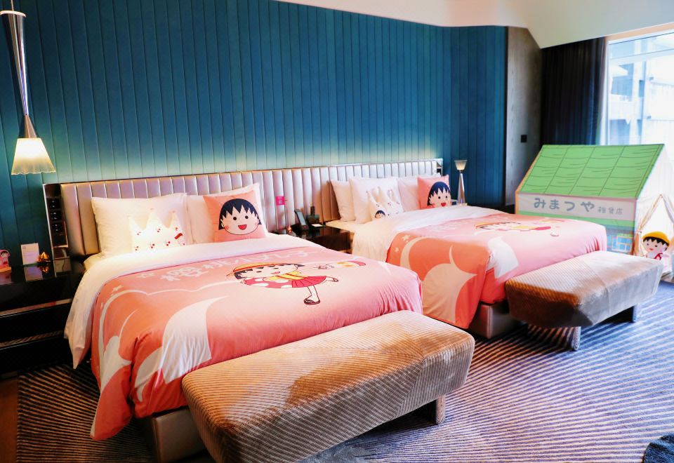 樱桃小丸子亲子主题双床房