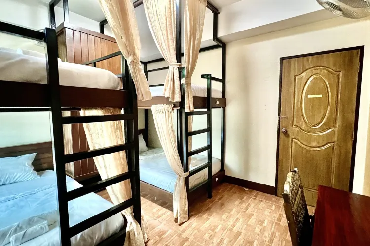 Bunk Bed In Mixed Dorms With Shared Bathroom