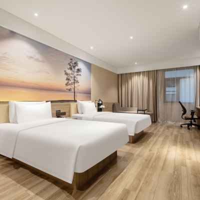 高級雙床房（投屏+記憶枕+普蘭特床墊） 合肥高新區創新產業園銀泰城亞朵飯店優惠