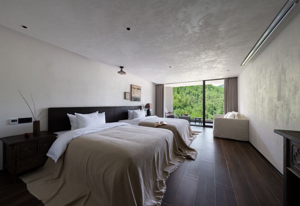 揽春.观景阳台双床房-零压床垫︱智能客控︱极米投屏