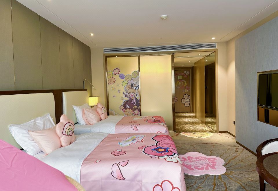 王者荣耀乐开花主题房丨小童帐篷+伴眠抱枕+浴缸