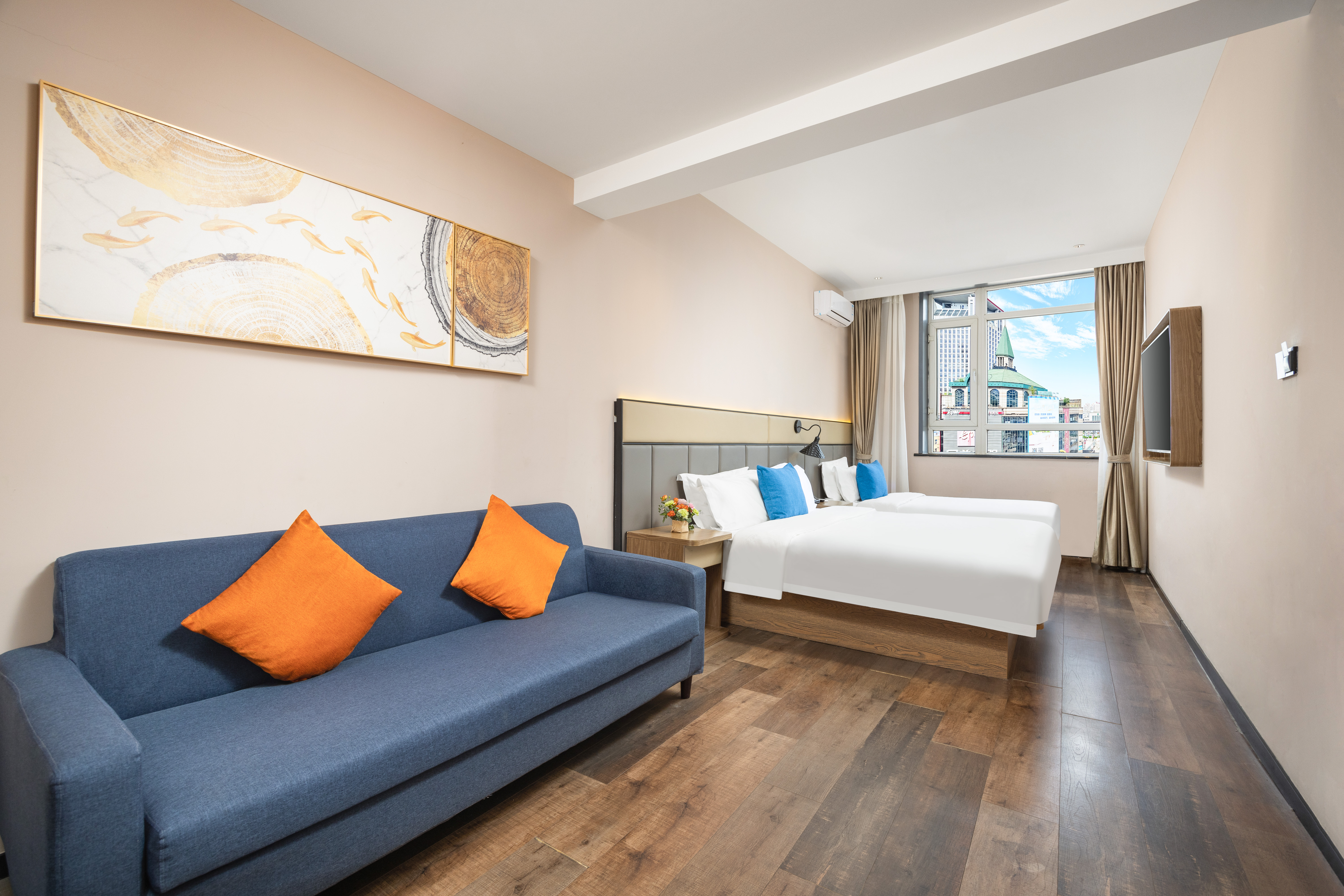 禧景·豪华双卧五人套房【决明子睡枕+乾湿分离+独立沙发】