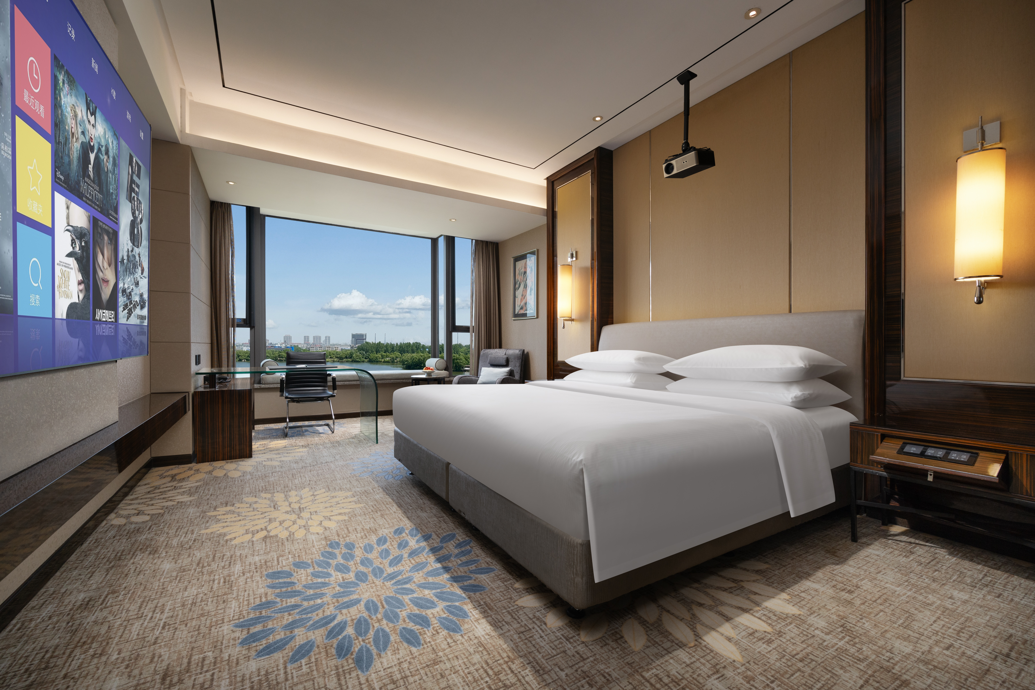 湖景巨幕影音大床房